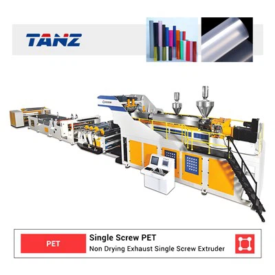 Enkelskrue PET-arkekstruderingsproduksjonslinje